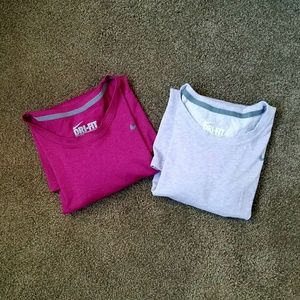 Bundle of two Nike dri-fit shirts